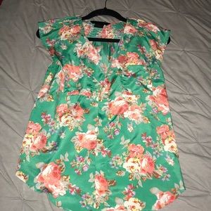 Floral silk shirt
